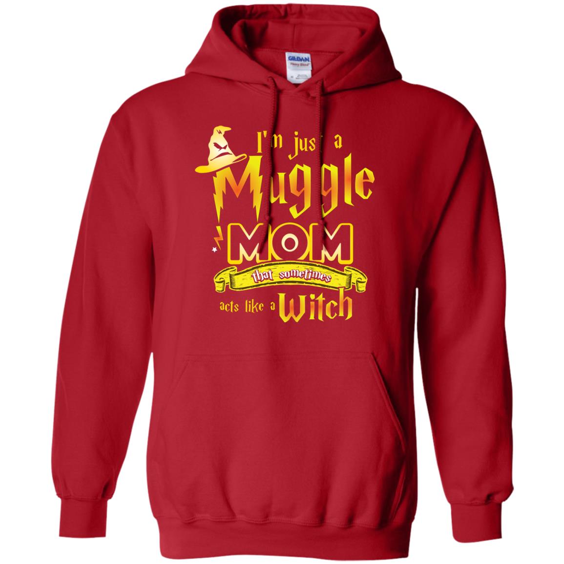 I_m Just A Muggle Mom That Sometimes Acts Like A Witch Fan Harry Potter Shirt For Mom Red