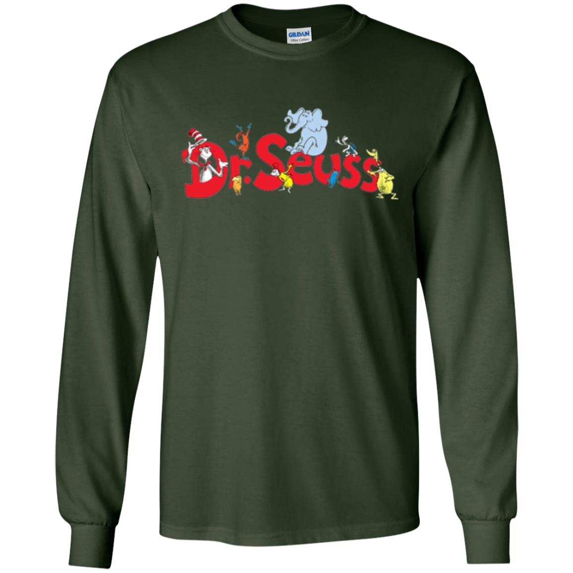 Dr. Seuss Family National Wear Red Day T-shirt Forest Green