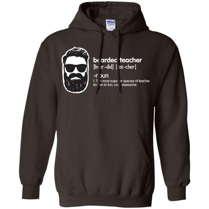 Bearded Teacher The Most Superior Species Of Teacher Known To Fun Cool Awesome Shirt Dark Chocolate