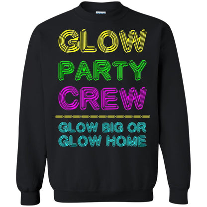 Funny Party T-shirt Glow Party Crew Black