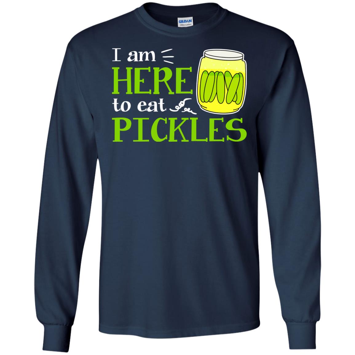 I Am Here To Eat Pickles Pickle Lover T-shirt Navy
