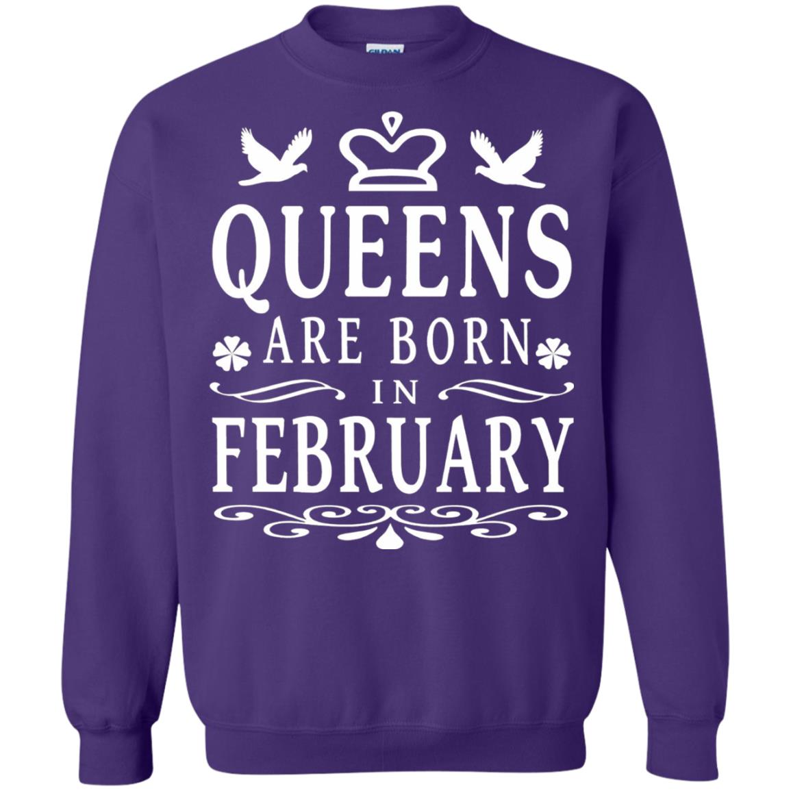 Birthday T-shirt Queens Are Born In February Purple