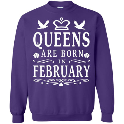Birthday T-shirt Queens Are Born In February Purple