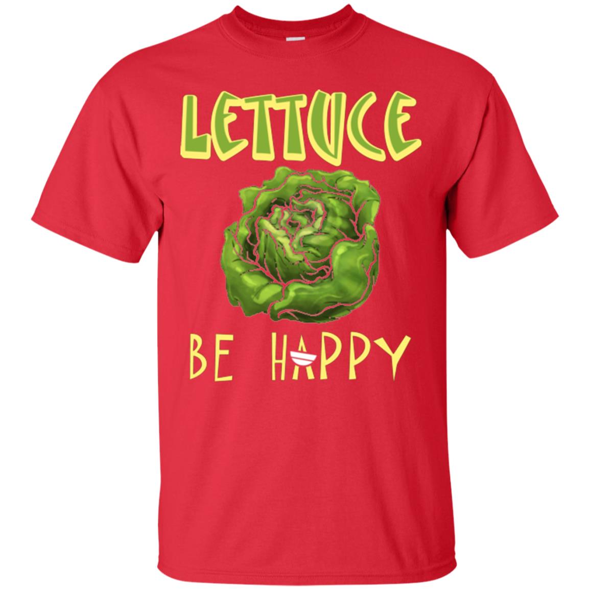 Lettuce Be Happy Lettuce Lover T-shirt Red