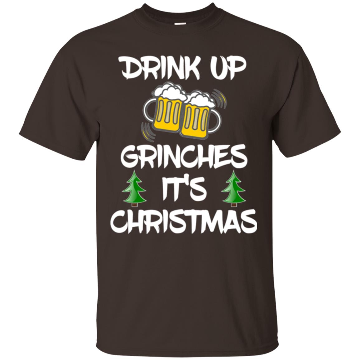 Beer Lovers T-shirt Drink Up Grinches It_s Christmas Dark Chocolate