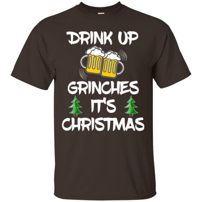 Beer Lovers T-shirt Drink Up Grinches It_s Christmas Dark Chocolate