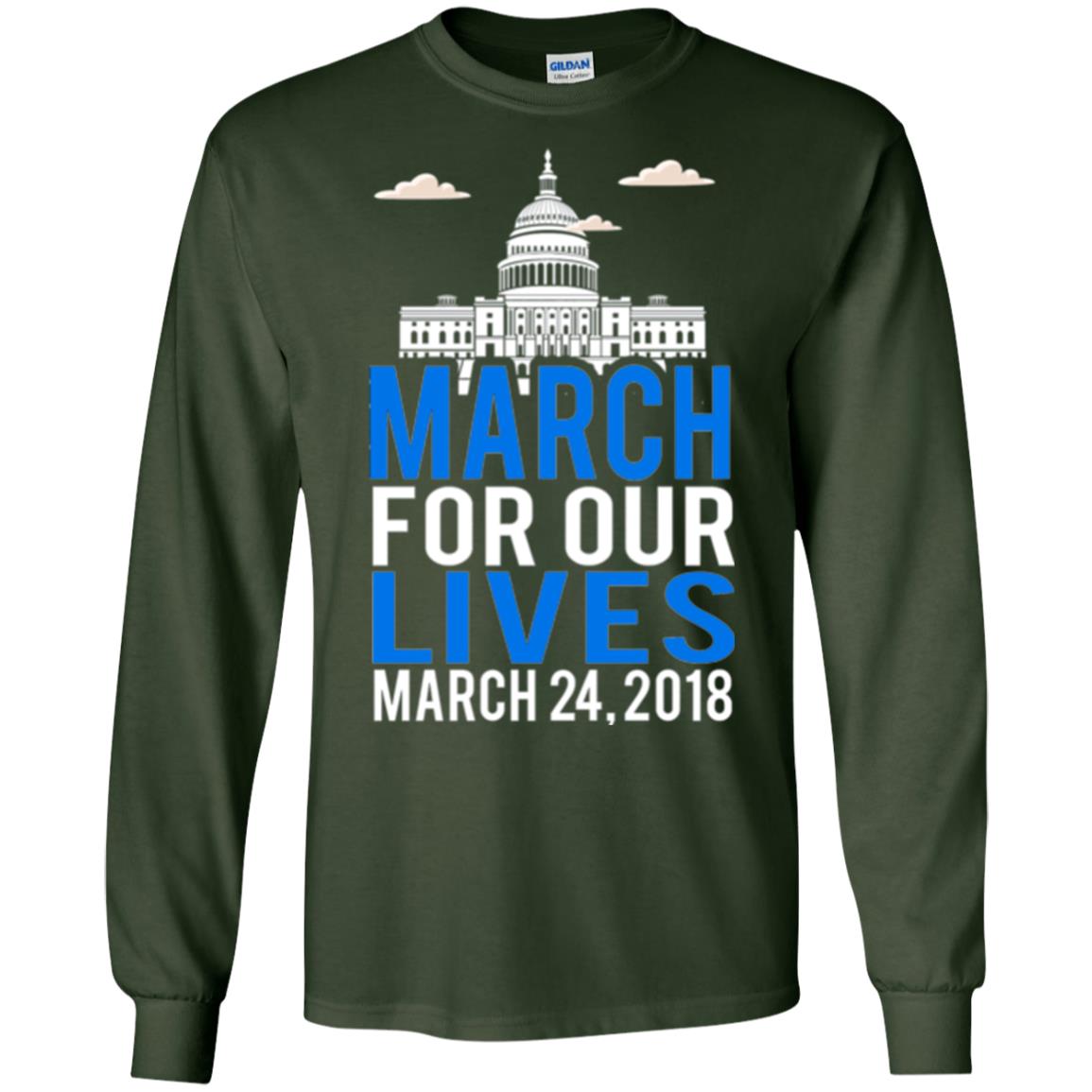 March For Our Lives Anti Gun T-shirt Forest Green