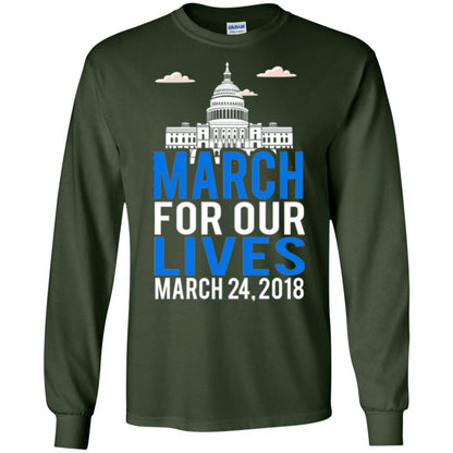 March For Our Lives Anti Gun T-shirt Forest Green
