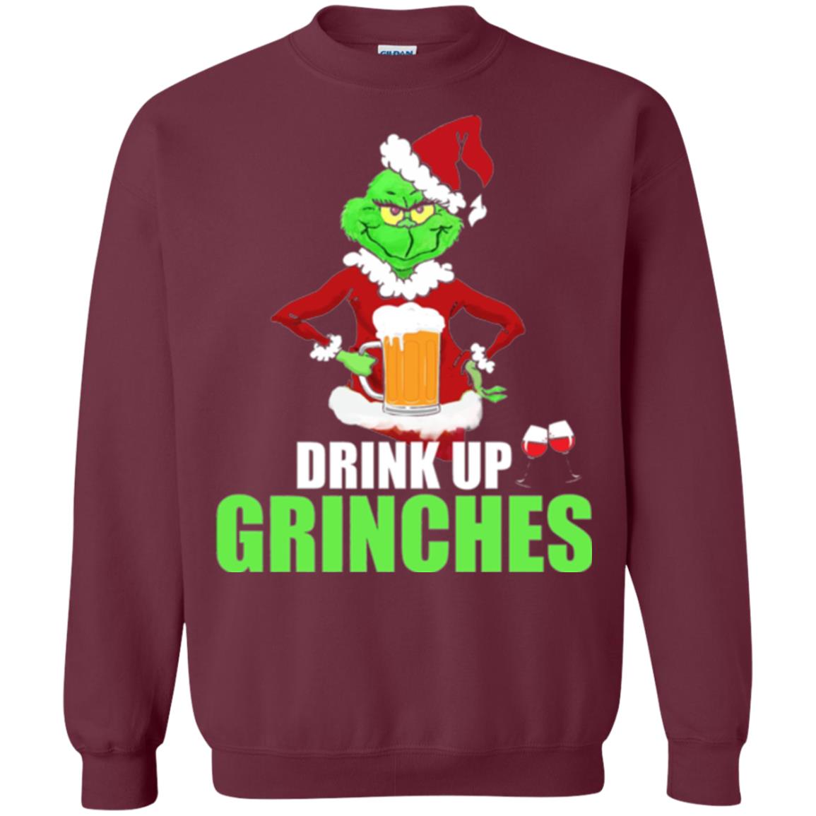 Christmas T-shirt Drink Up Grinches Maroon