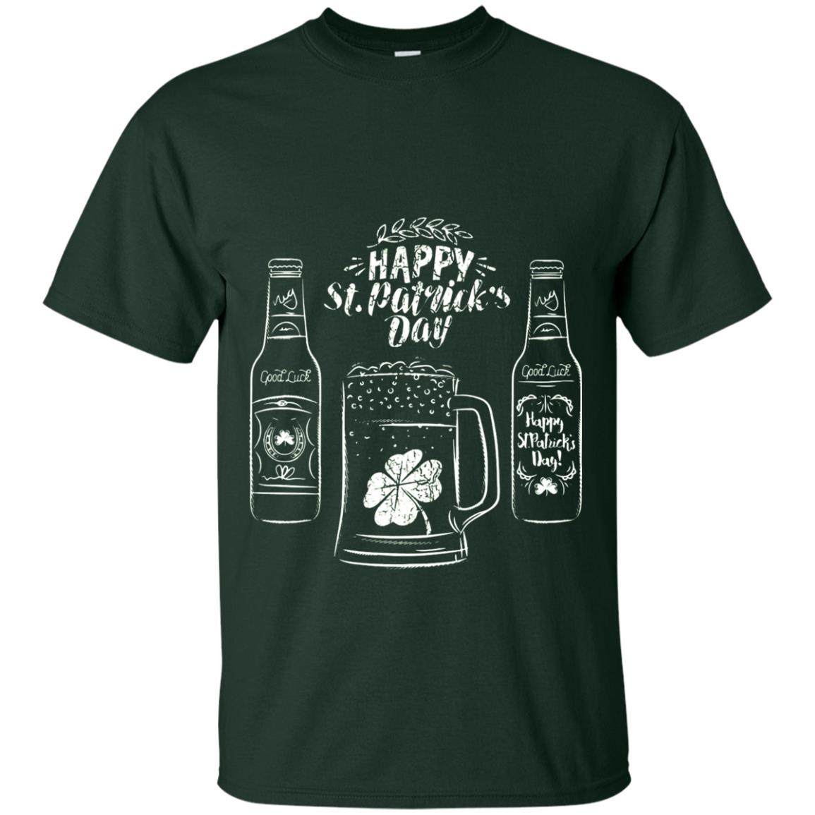 Happy St. Patrick_s Day Drinking Beer St Patrick_s Day T-shirt Forest