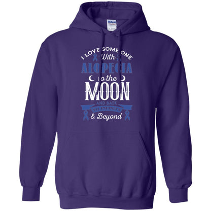 Alopecia Awareness T-shirt Love Someone With Alopecia To The Moon Purple