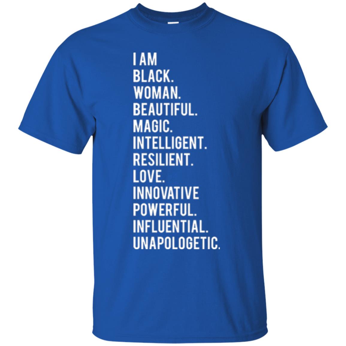 I Am Black Woman Black History Month 2018 T-shirt Royal