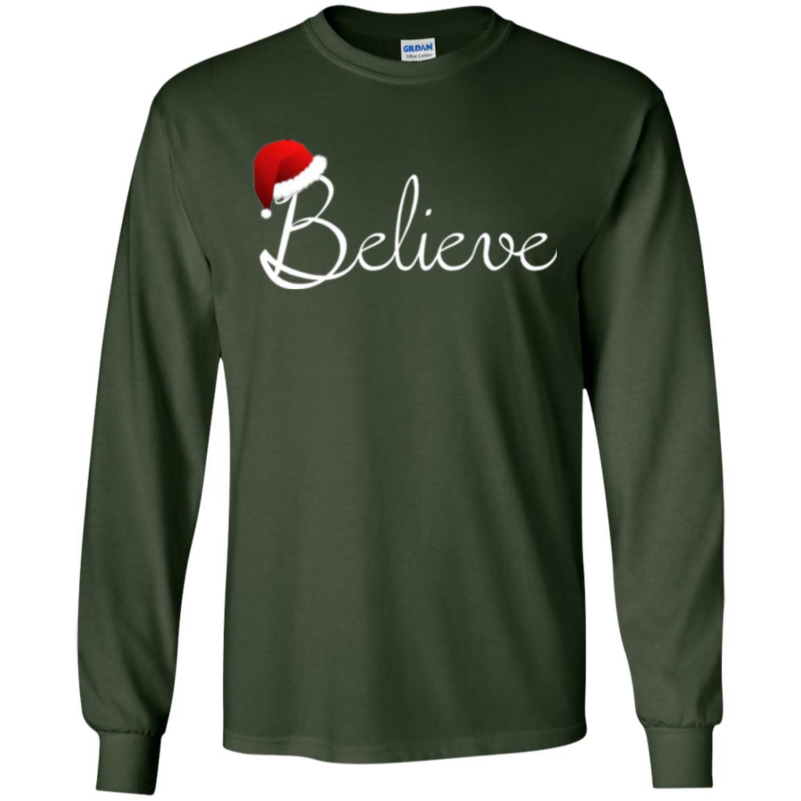 Believe Best Santa Christmas T-shirt Forest Green