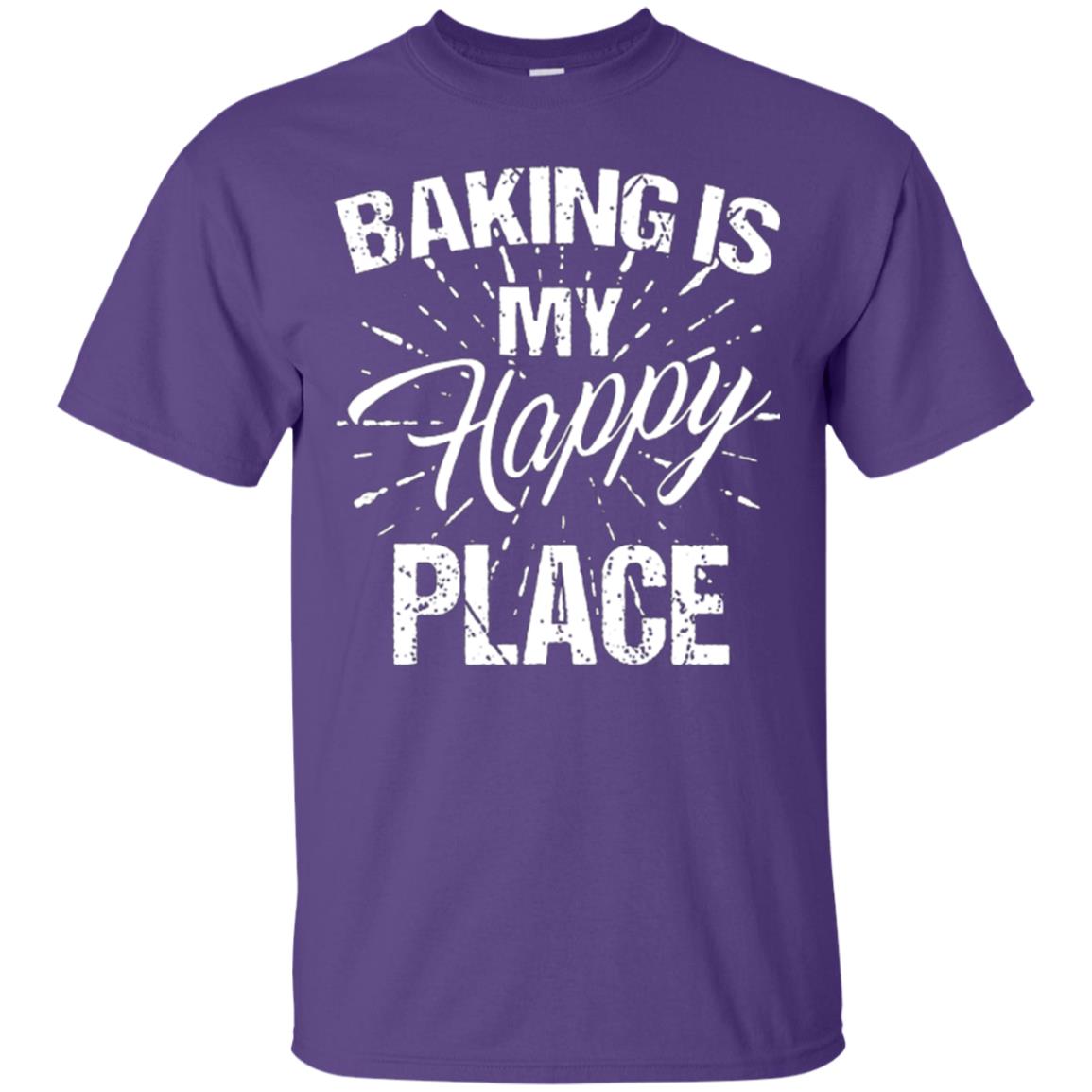 Baking Is My Happy Place Baker Shirt Purple