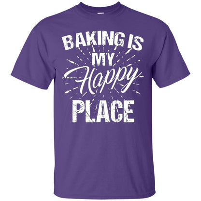 Baking Is My Happy Place Baker Shirt Purple