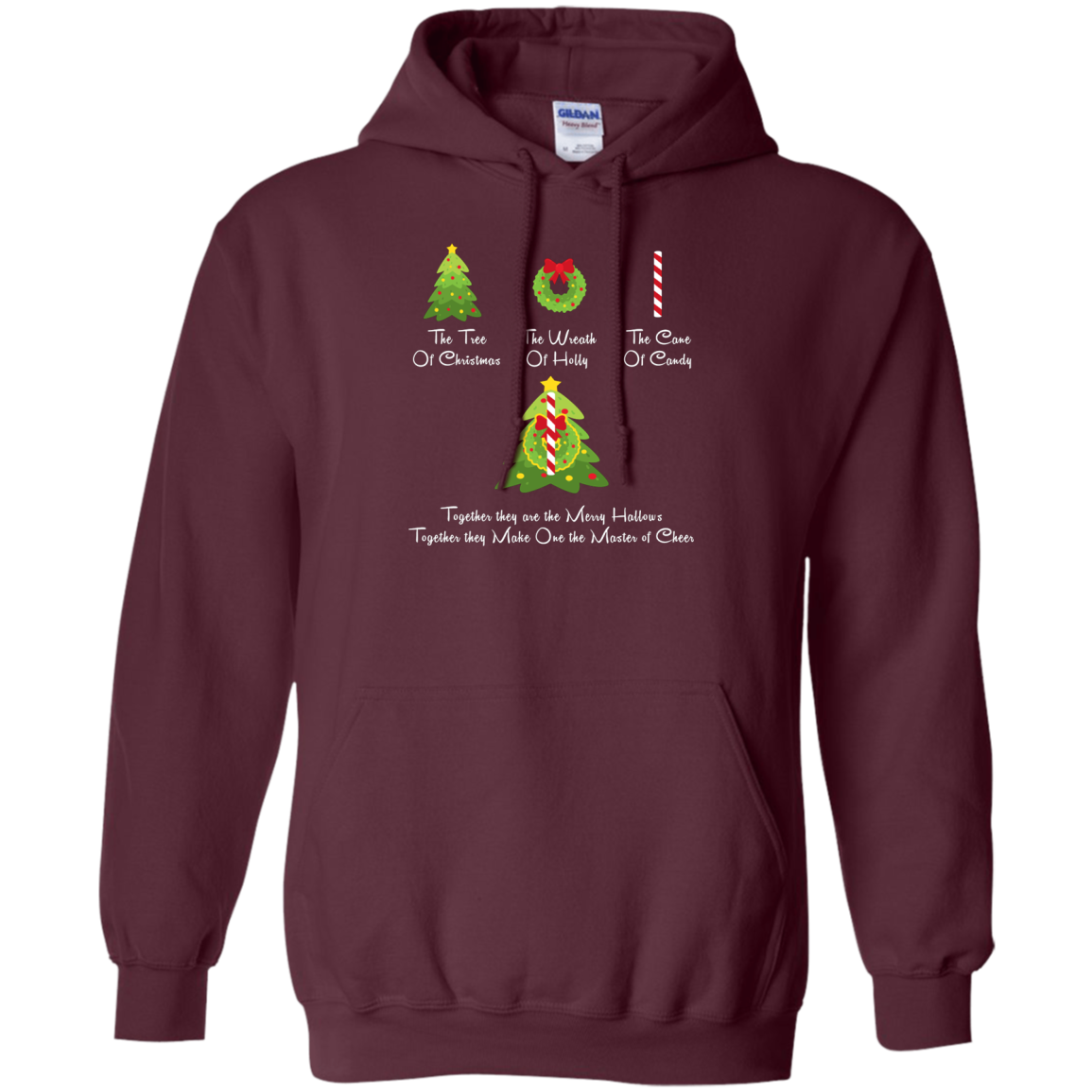 The Tree Of Christmas T-Shirt Maroon