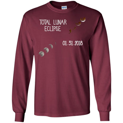 Total Lunar Eclipse 01-31-2018 Celebration Shirt Maroon