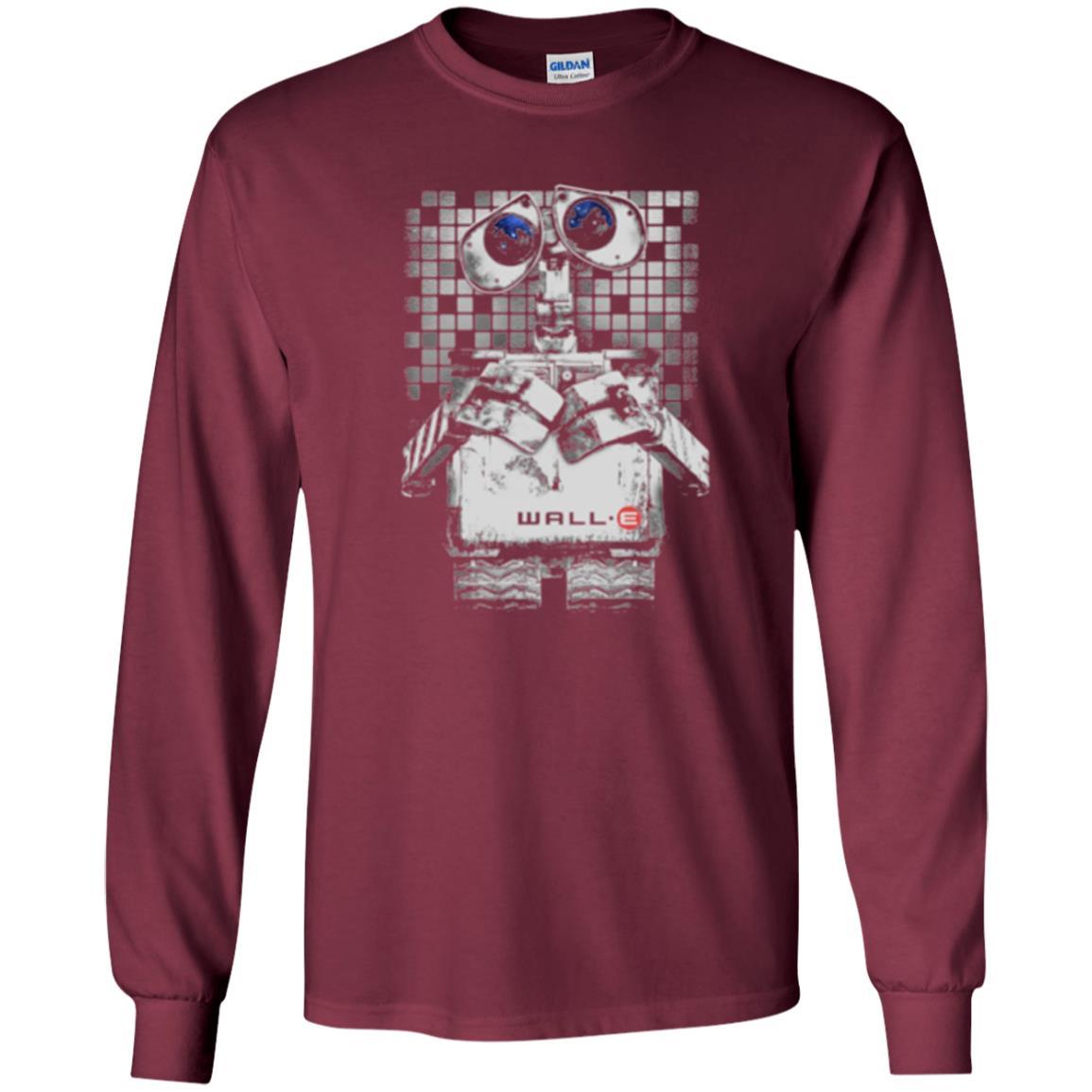 Film T-shirt Wall-e Tile Portrait Graphic Maroon