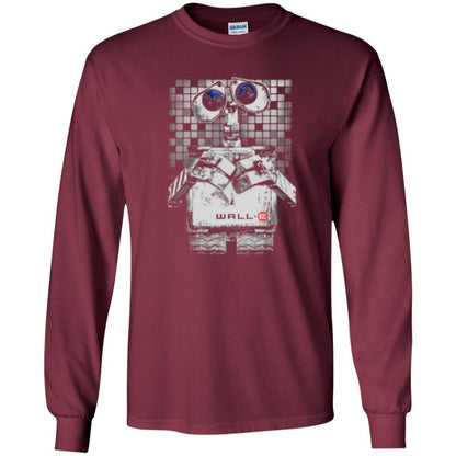 Film T-shirt Wall-e Tile Portrait Graphic Maroon