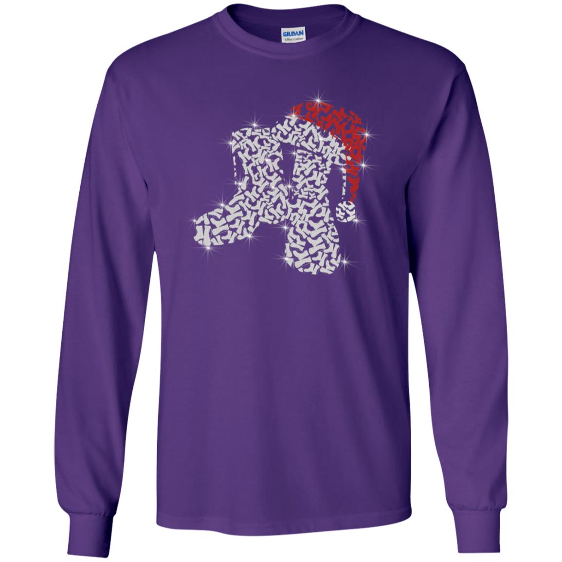 Veteran Boot With Santa Hat Merry Christmas Gift Shirt For Mens Womens Purple
