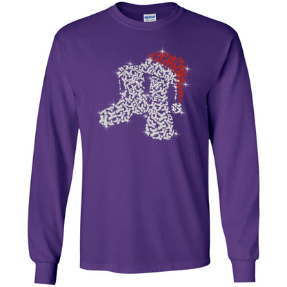 Veteran Boot With Santa Hat Merry Christmas Gift Shirt For Mens Womens Purple