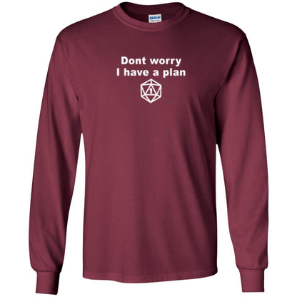 Gamer T-shirt Don_t Worry I Have A Plan Maroon