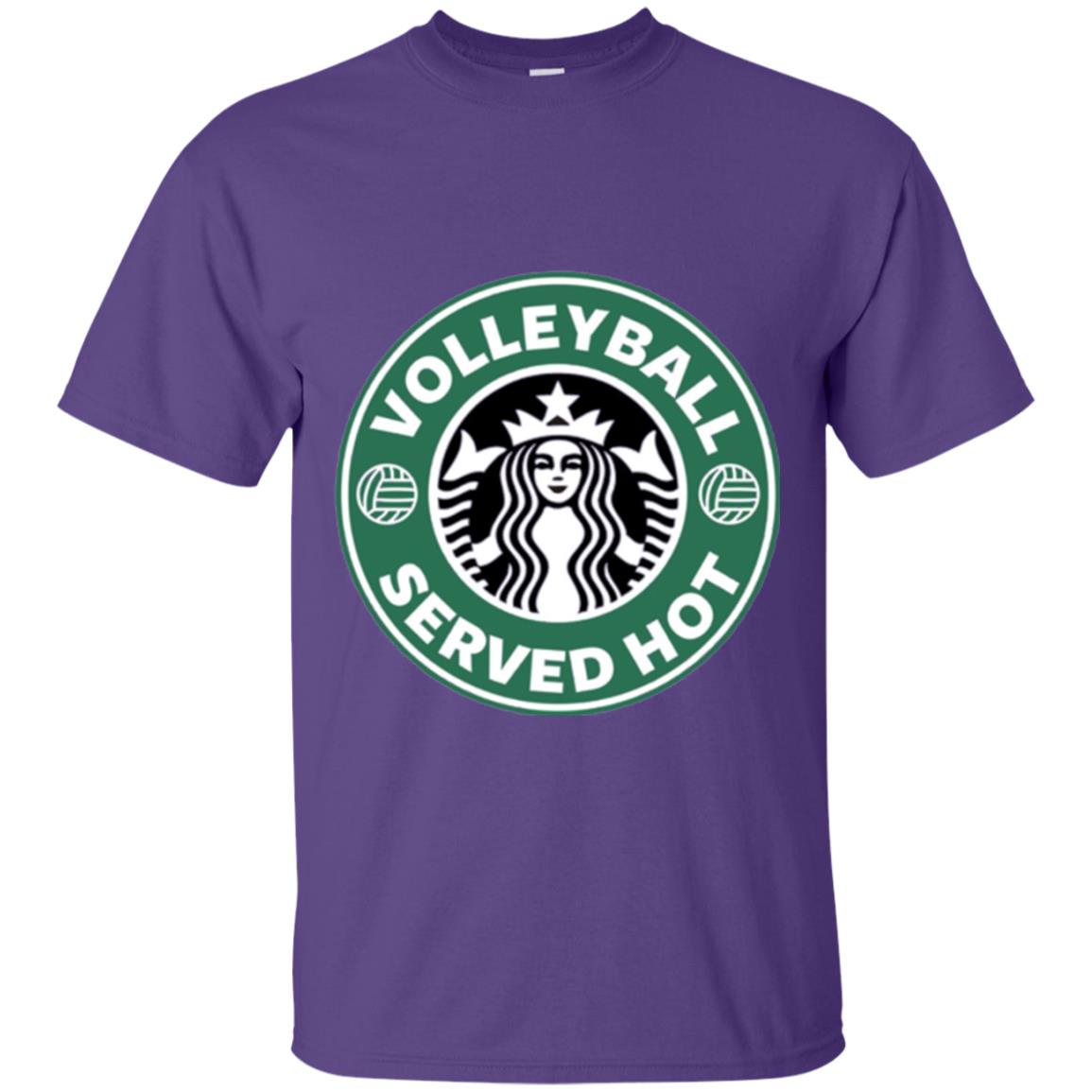 Volleyball Lovers T-shirt Served Hot Purple