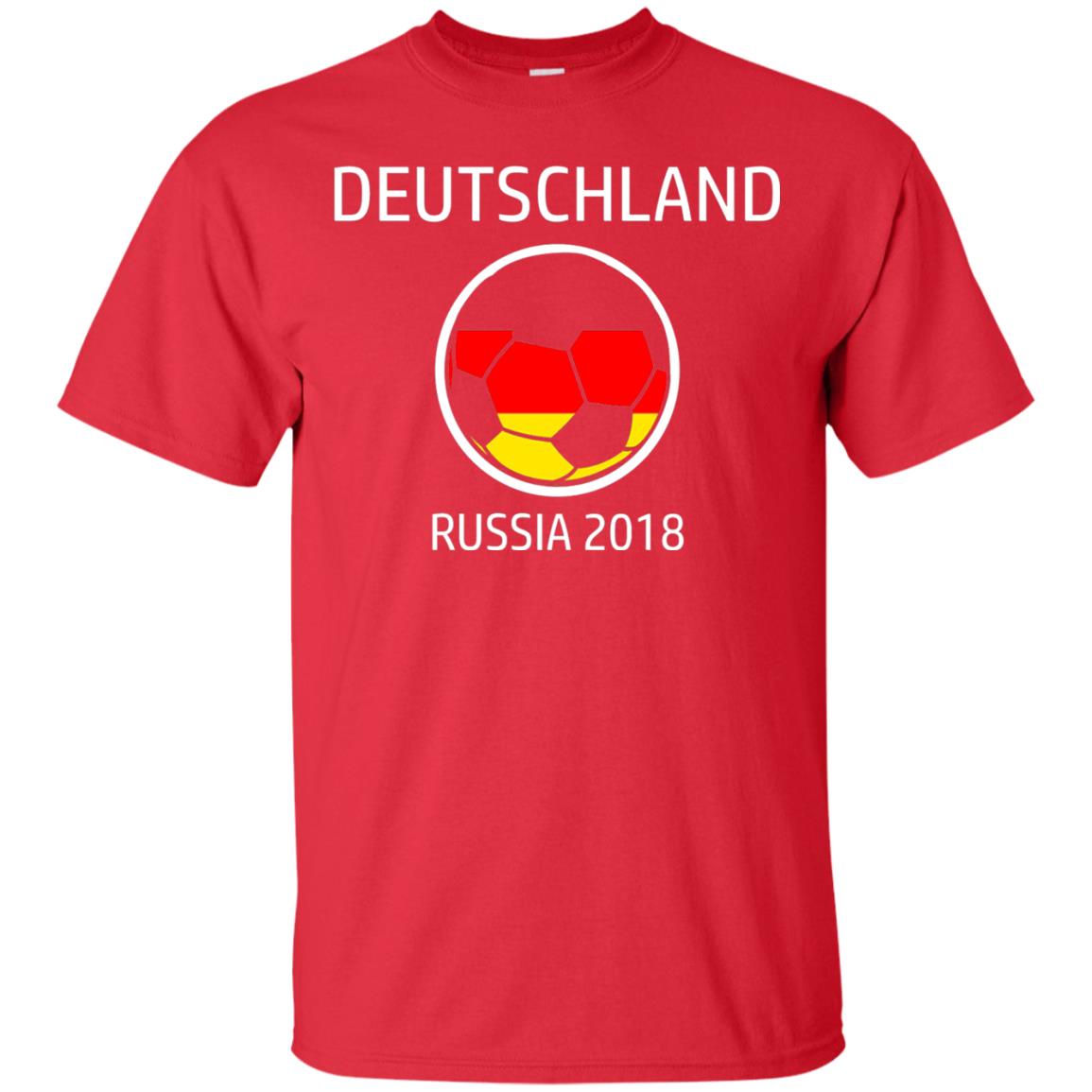 Deutschland Team Russia 2018 Soccer Fan T-shirt Red