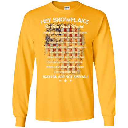 Hey Snowflake In The Real World You Don't Get A Participation Trophy Military T-shirt Gold