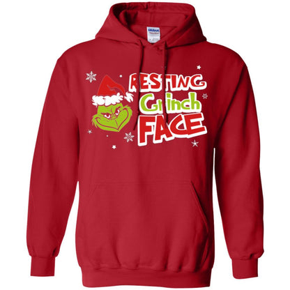 Christmas T-shirt Resting Grinch Face Red