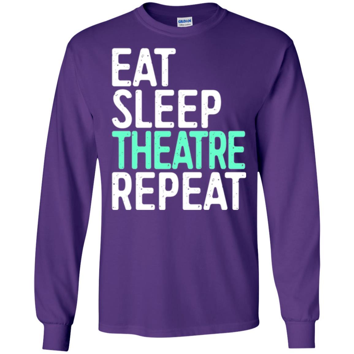Actor T-shirt Eat Sleep Theatre Repeat T-shirt Purple