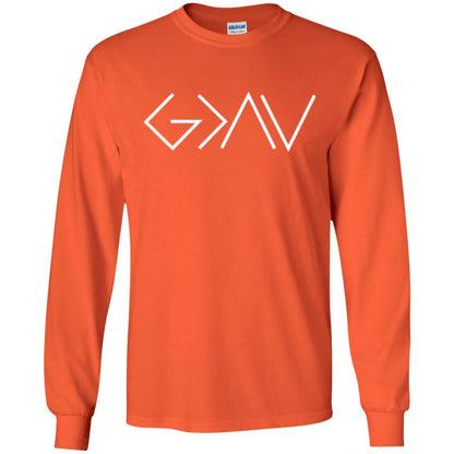 Christian T-shirt God Is Greater Than Our Highs And Our Lows Know Him Orange