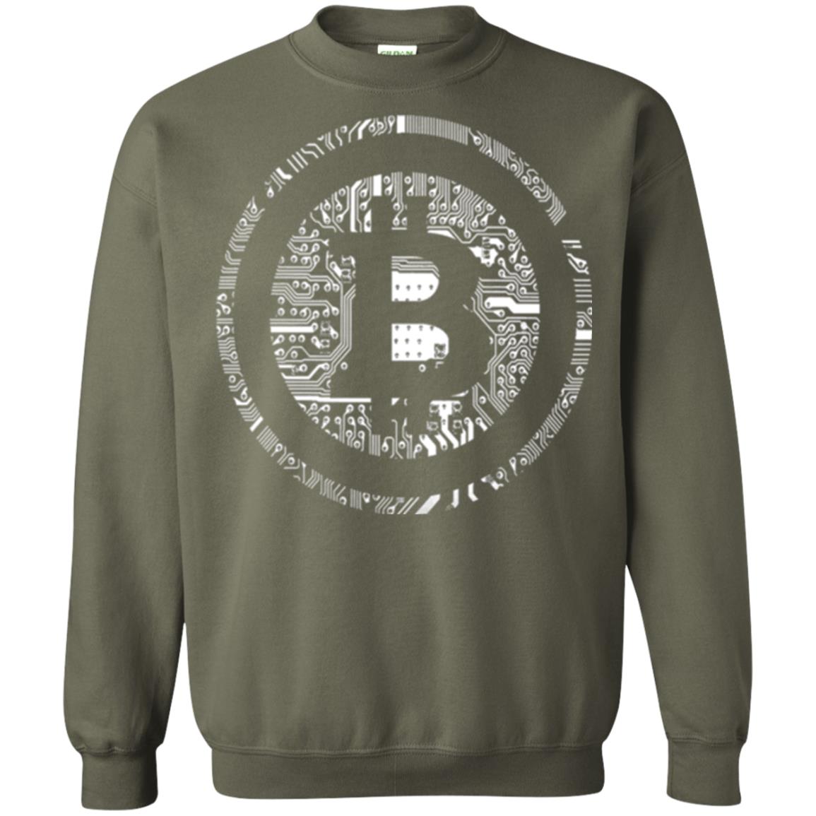 Crypto Currency Traders Bitcoin T-shirt Military Green