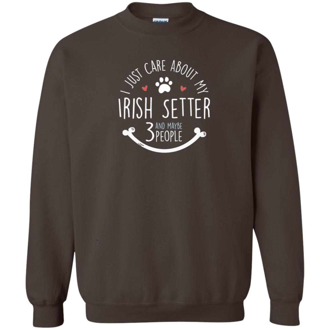 I Just Care About Irish Setter Dog Owners T-shirt Dark Chocolate