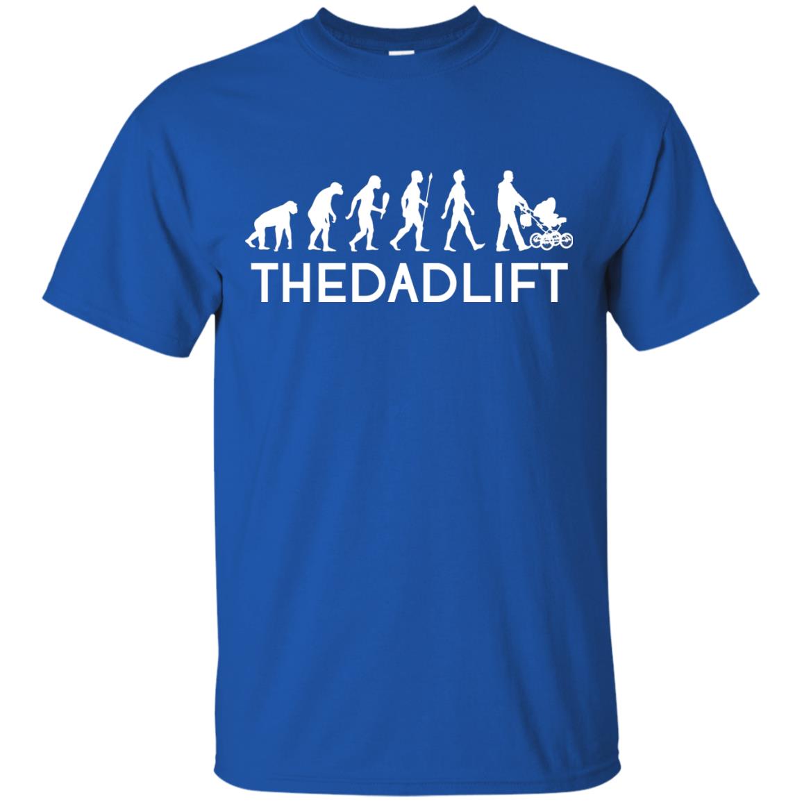 The Evolution Of Man T-shirt The Dad Lift Royal