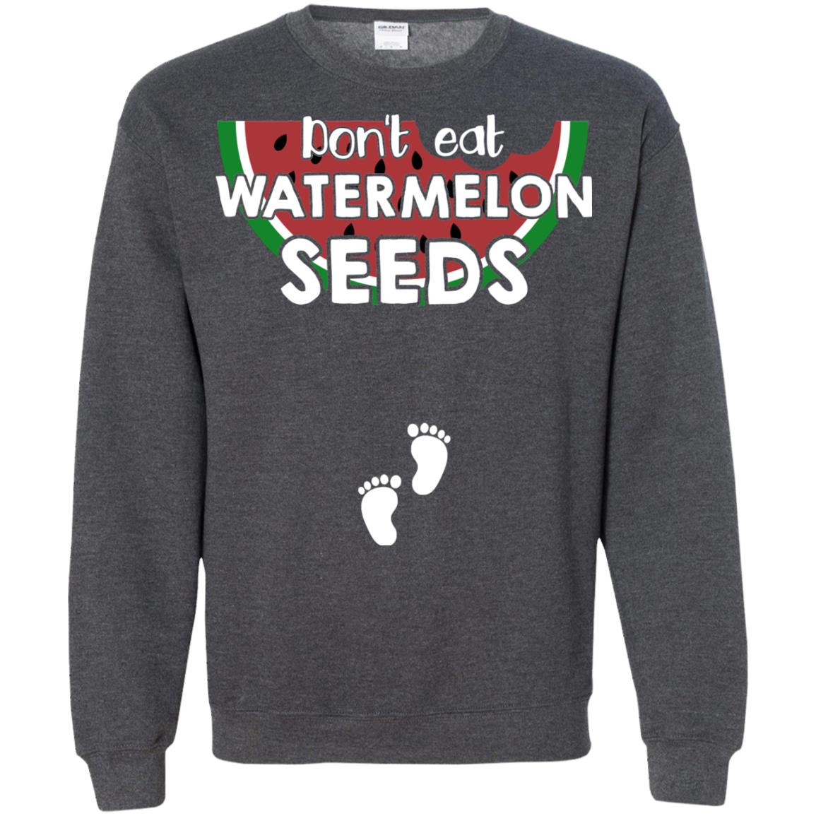 Don_t Eat Watermelon Seeds Pregnancy Announcement Shirt Dark Heather