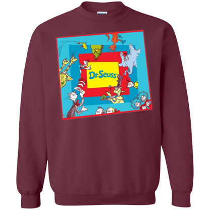 Dr. Seuss Character National Wear Red Day T-shirt Maroon