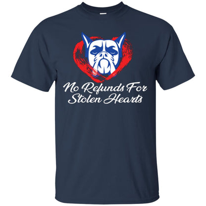 Dog Lover T-shirt No Refunds For Stolen Hearts Navy