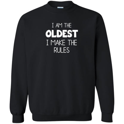 Family T-shirt I'm The Oldest I Make The Rules Black