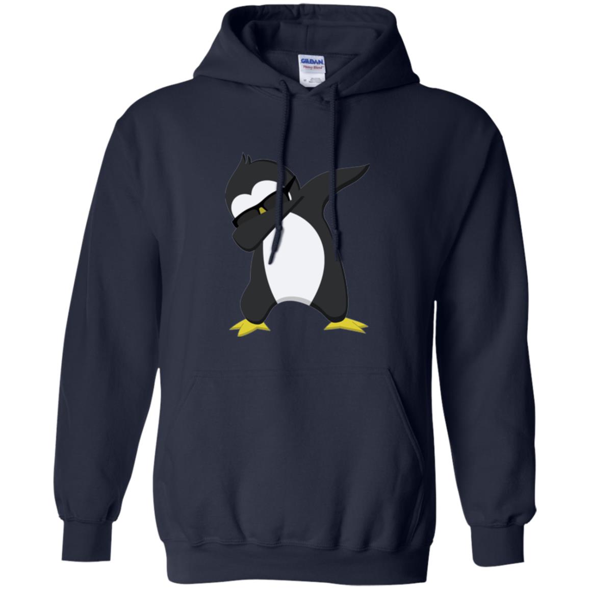 Chirstmas T-shirt Dabbing Penguin Navy
