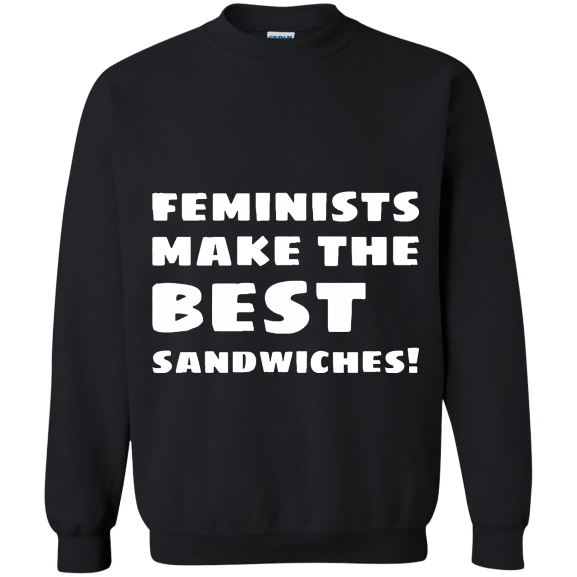Feminists Make The Best Sandwiches Conversation T-shirt Black