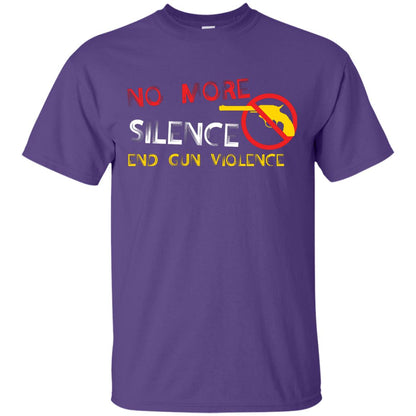 Anti Gun T-shirt No More Silence End Gun Violence Purple