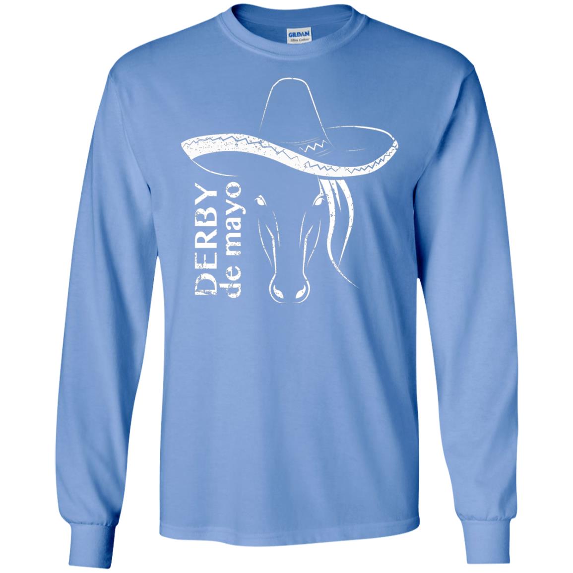 Derby De Mayo Sombrero Horse Race Shirt Carolina Blue
