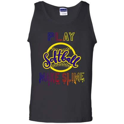 Play Softball Make Slime Gift Shirt Black
