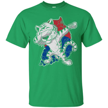 Dabbing White Tiger South Korea Flag T-shirt Irish Green