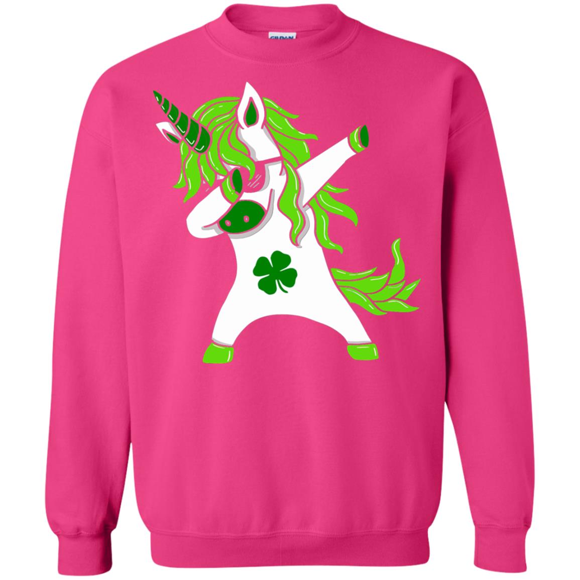 Dabbing Unicorn St Patricks Day Lepricorn T-shirt Heliconia