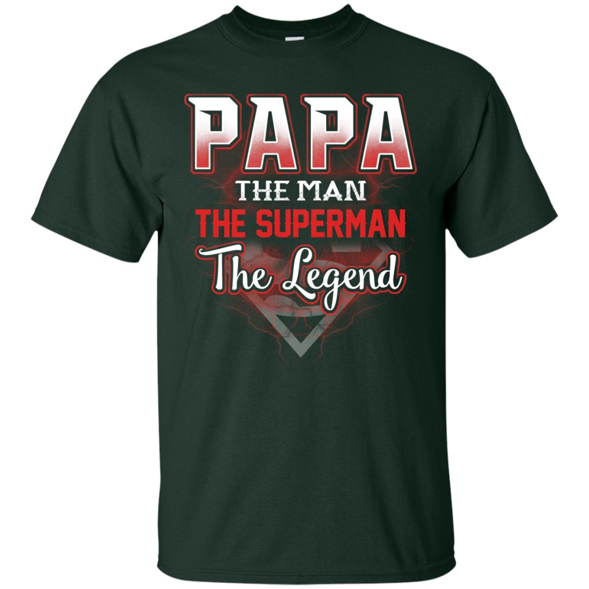 Papa The Man The Superman The Legend T-shirt Forest