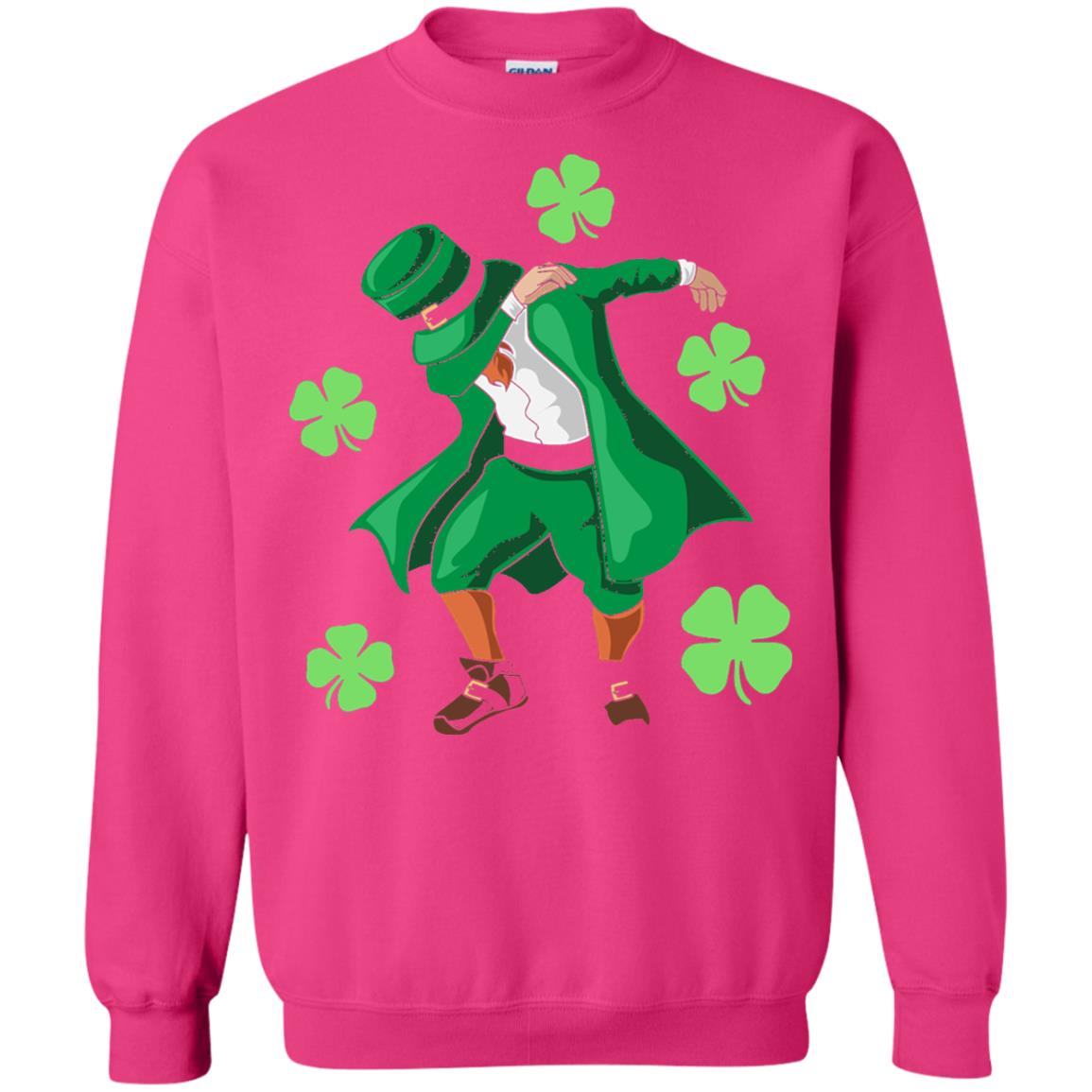 Funny Dabbing Leprechaun St. Patricks Day T-shirt Heliconia