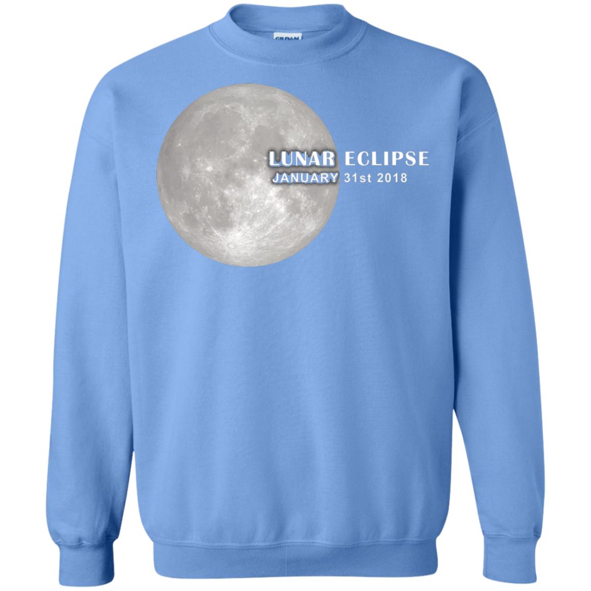 Eclipse January 31st 2018 Total Lunar Eclipse Shirts Carolina Blue