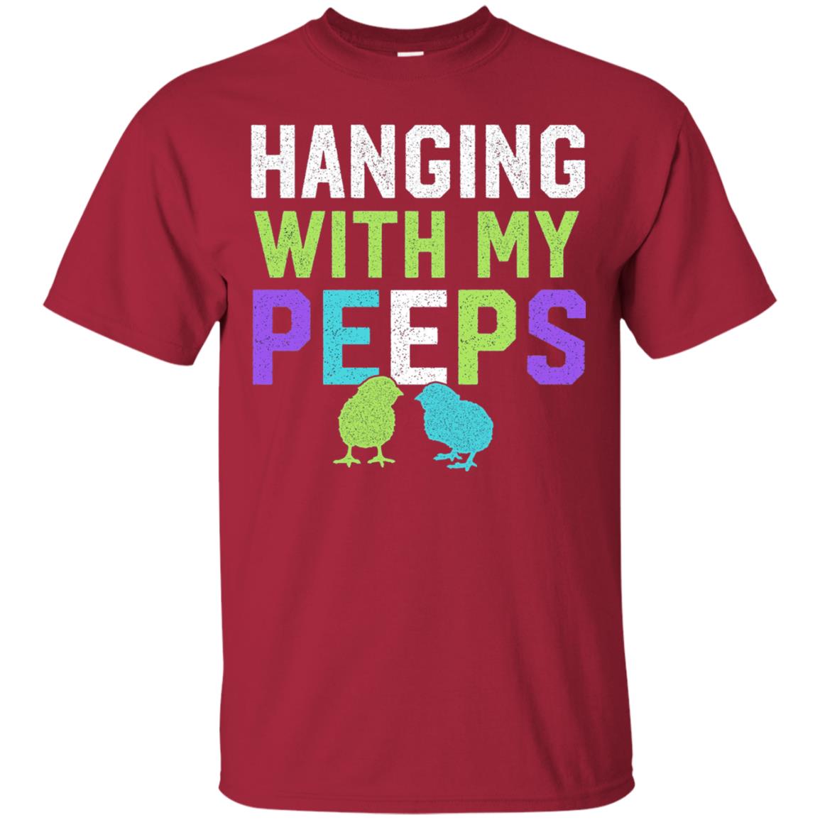 Hanging With My Peeps Funny Easter Day T-shirt Cardinal